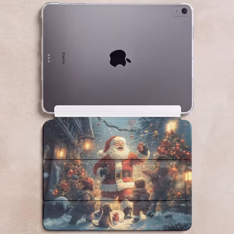 iPad hoes - Kerstvreugde - Sneeuw - Kleurrijk — 6