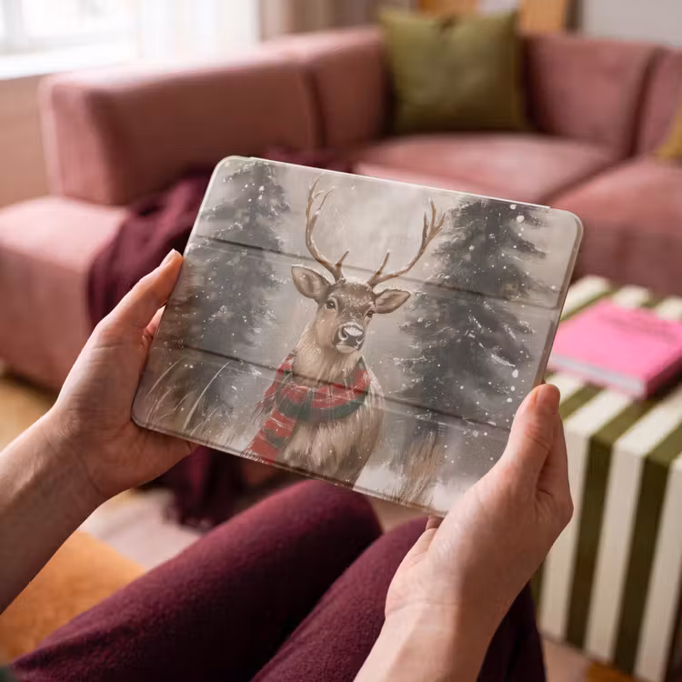 iPad hoes - Winter - Bos - Rendier - Donker — 4
