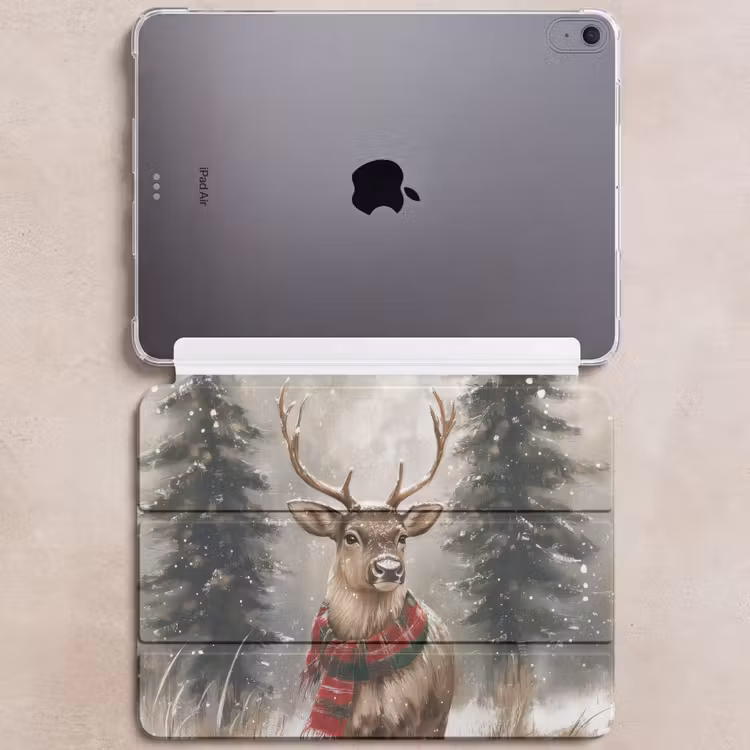 iPad hoes - Winter - Bos - Rendier - Donker — 6