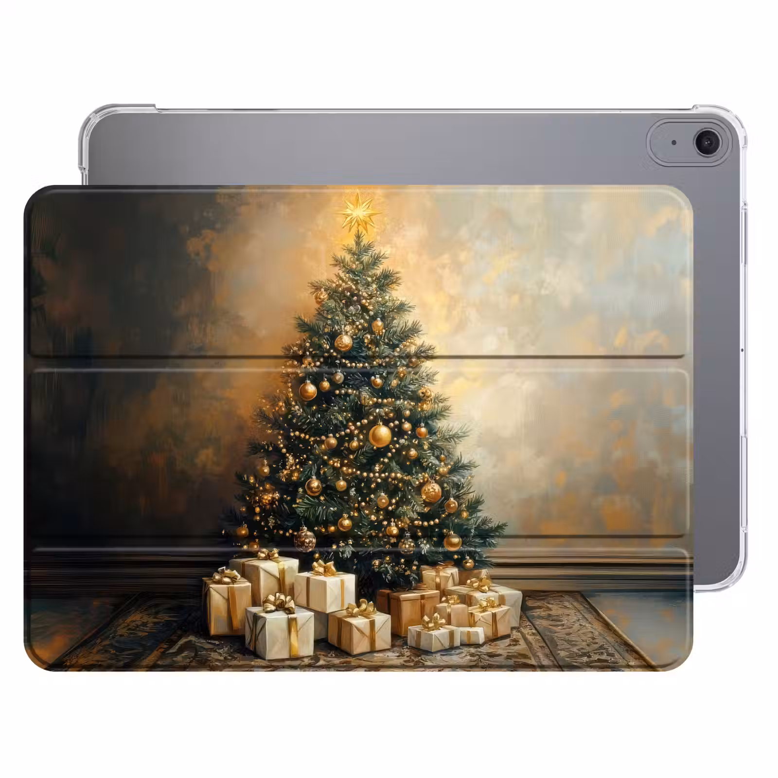 iPad hoes - Kerstboom - Cadeaus - Goud — 1