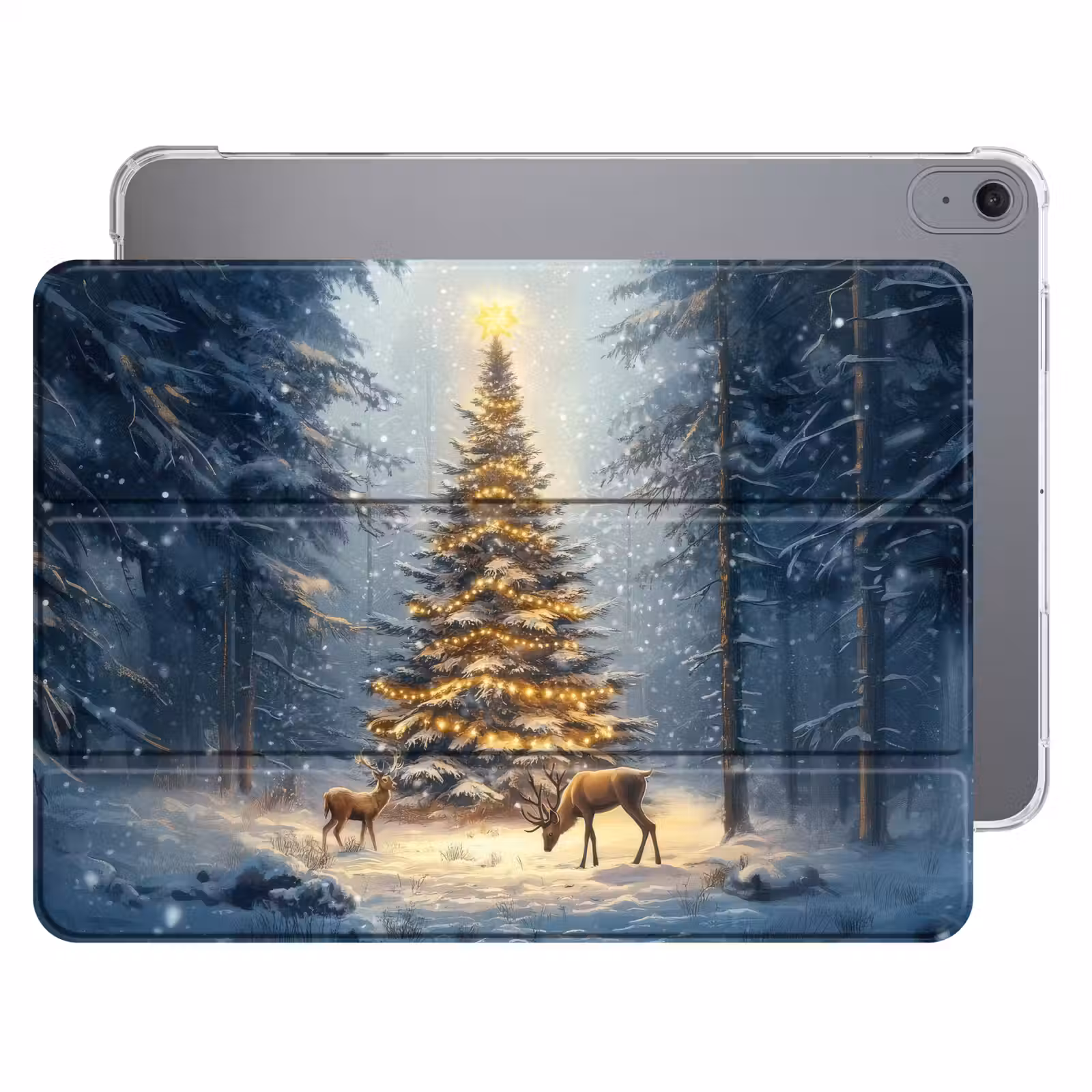 iPad hoes - Kerstlicht - Woud - Hert - Donker — 1
