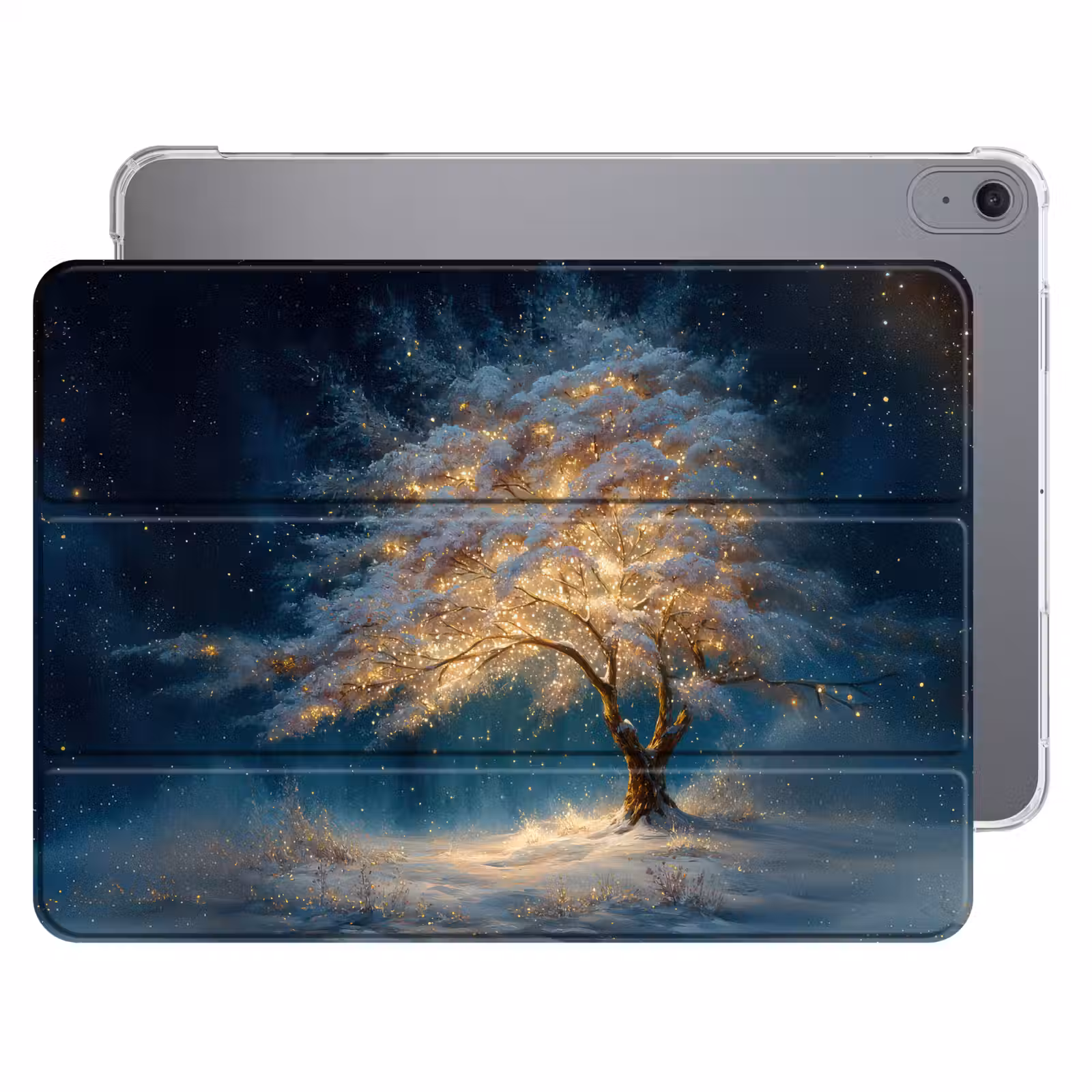 iPad hoes - Levensboom - Nacht - Donker - Blauw — 1