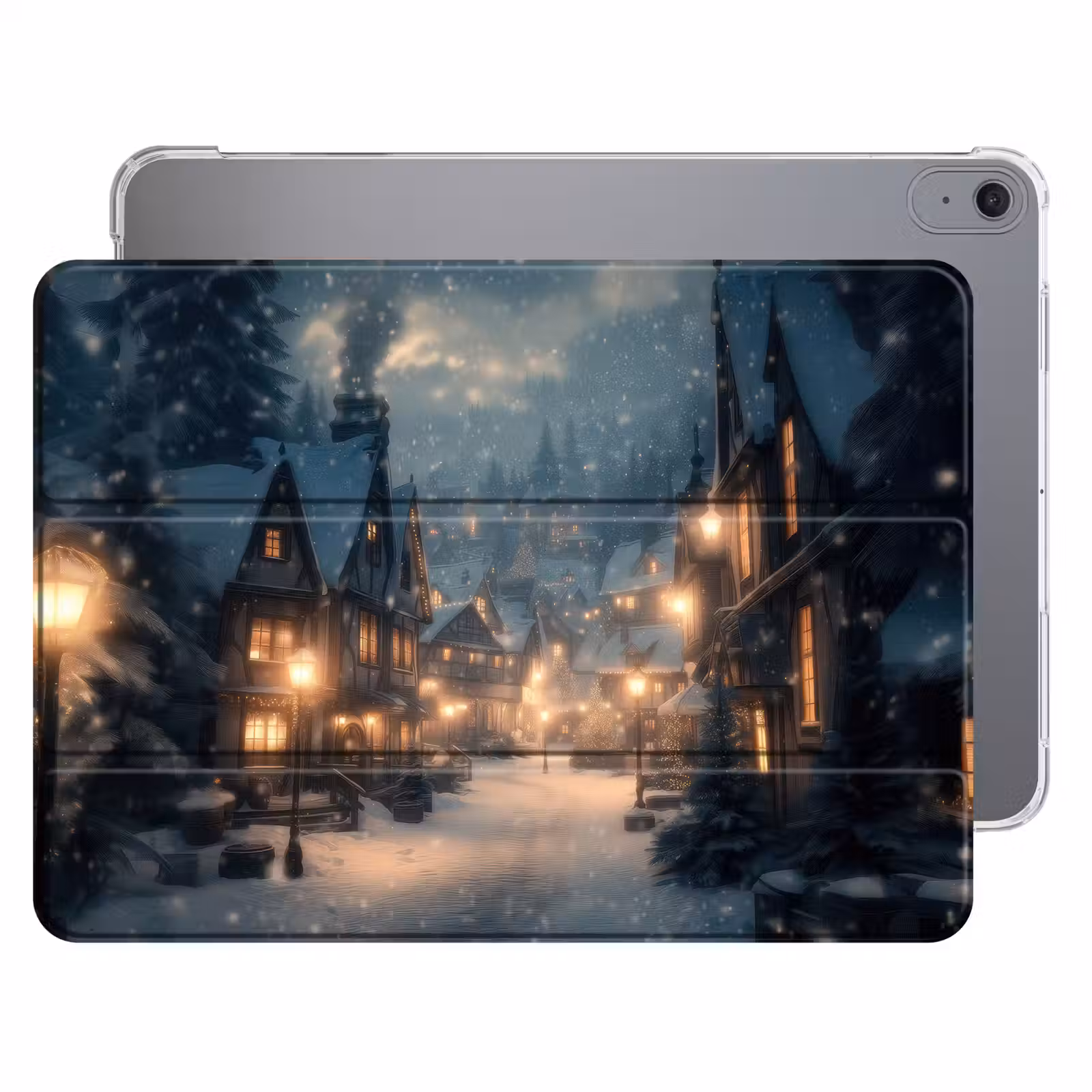 iPad hoes - Winterdorp - Sneeuw - Donker — 1