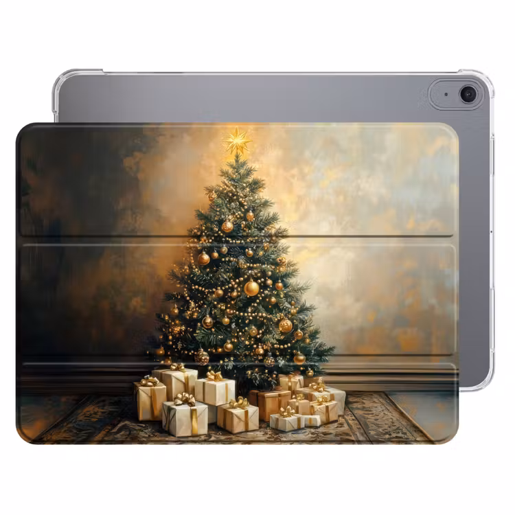 iPad hoes - Kerstboom - Cadeaus - Goud — 1