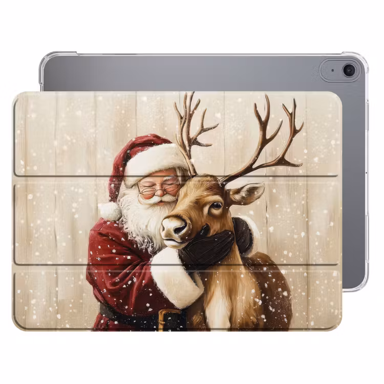 iPad hoes - Kerstman - Rendier - Sneeuw - Kleurrijk — 1