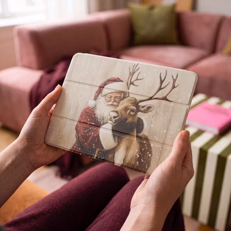 iPad hoes - Kerstman - Rendier - Sneeuw - Kleurrijk — 4