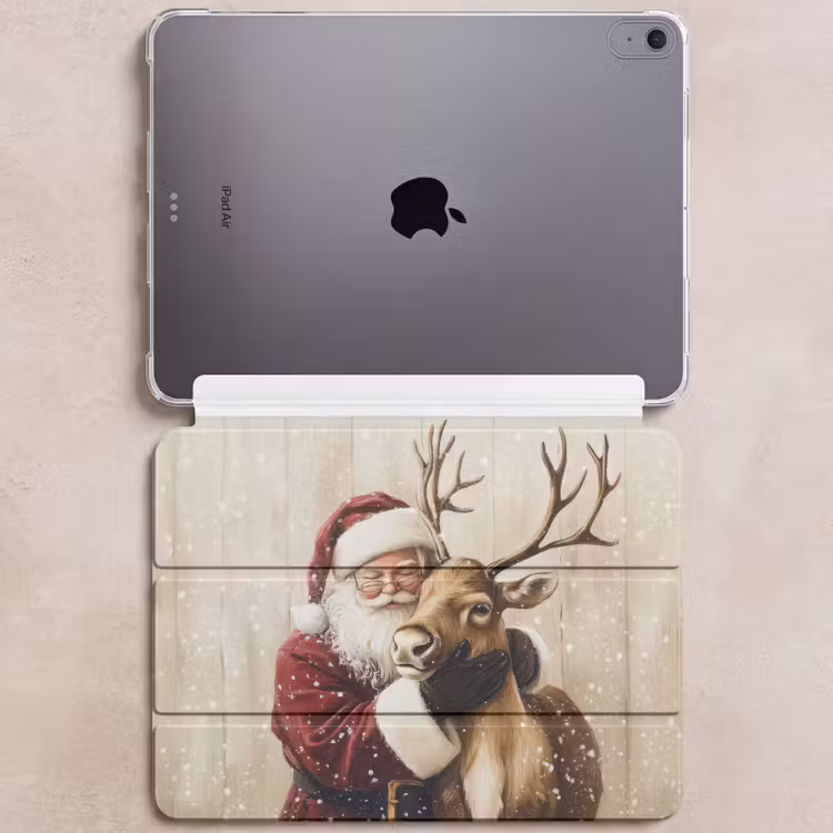 iPad hoes - Kerstman - Rendier - Sneeuw - Kleurrijk — 6