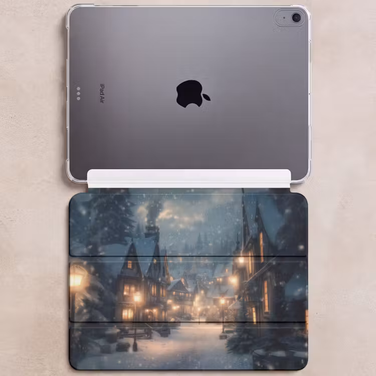 iPad hoes - Winterdorp - Sneeuw - Donker — 6