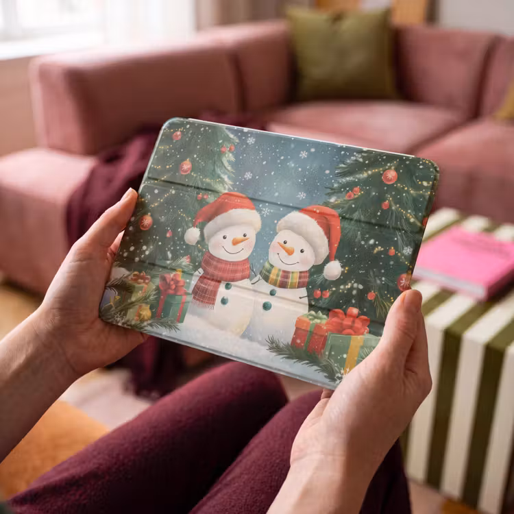 iPad hoes - Sneeuwpop - Kerstsneeuw - Groen - Rood — 4
