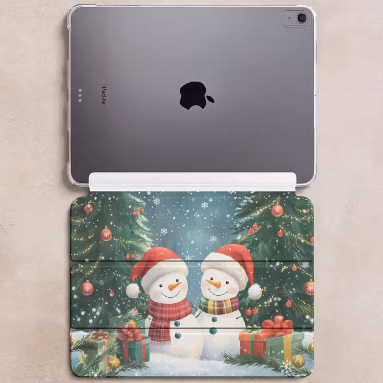 iPad hoes - Sneeuwpop - Kerstsneeuw - Groen - Rood — 6