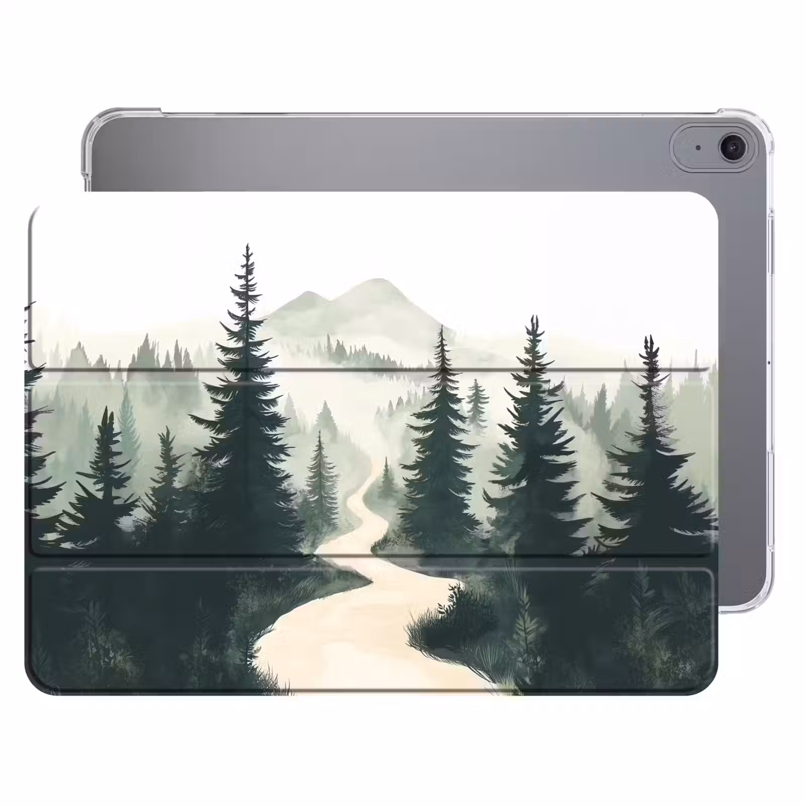 iPad hoes - Pad - Bomen - Bos - Illustratie — 1
