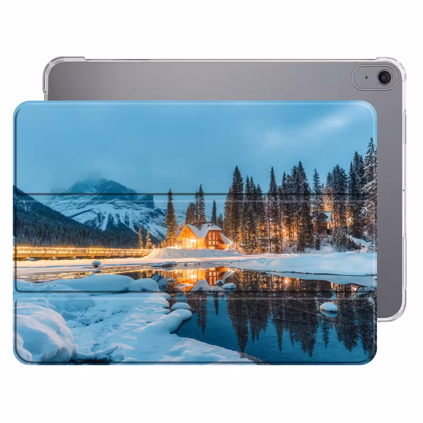 iPad hoes - Winterlandschap - Natuur - Huis - Bergen - Sneeuw — 1