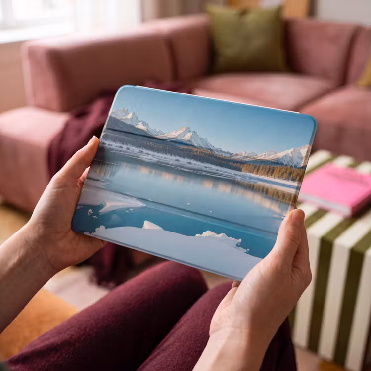 iPad hoes - Landschap - Winter - Meer - Bergen - Uitzicht - IJs — 4