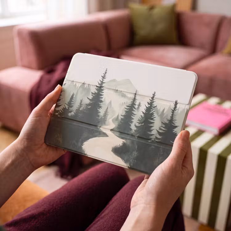 iPad hoes - Pad - Bomen - Bos - Illustratie — 4