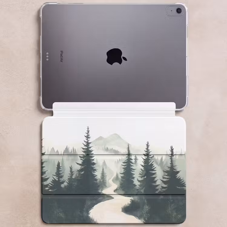 iPad hoes - Pad - Bomen - Bos - Illustratie — 6