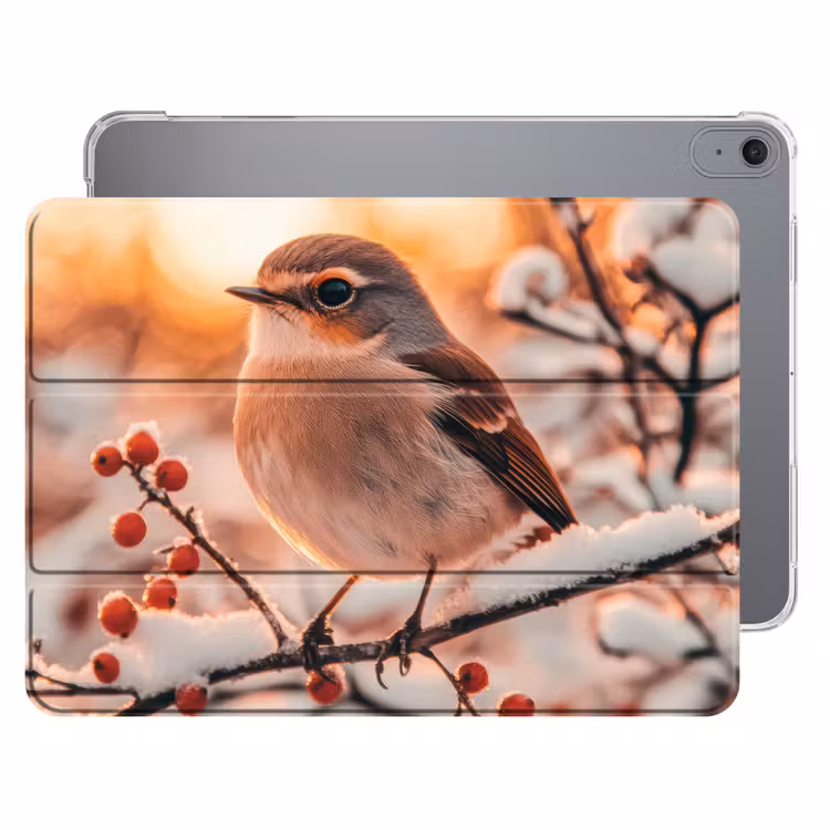 iPad hoes - Vogel - Tak - Winter - Dieren - Sneeuw — 1