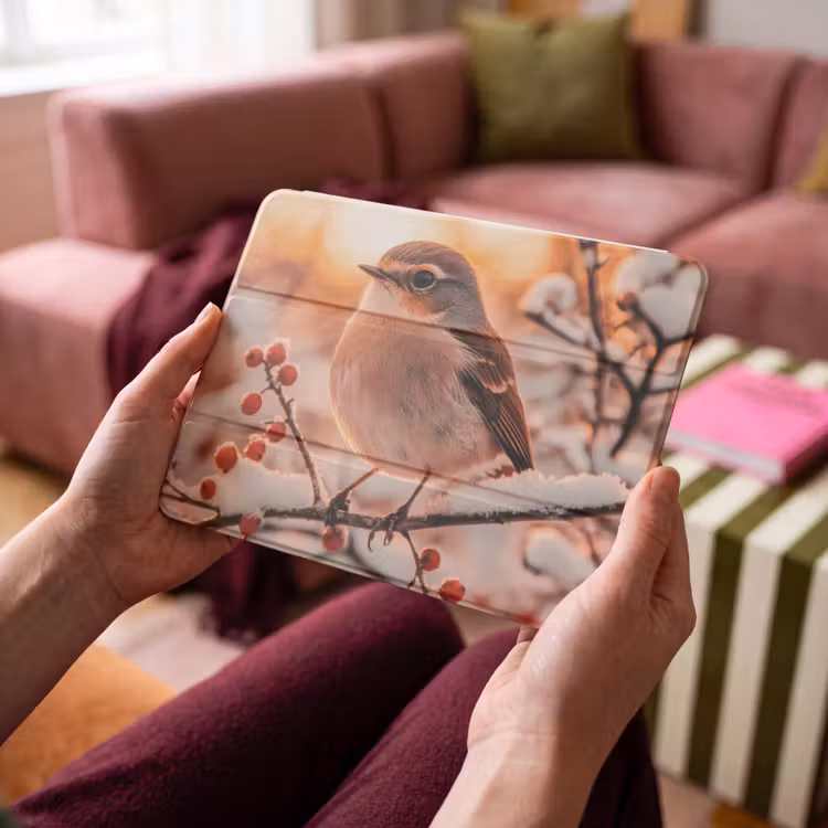 iPad hoes - Vogel - Tak - Winter - Dieren - Sneeuw — 4
