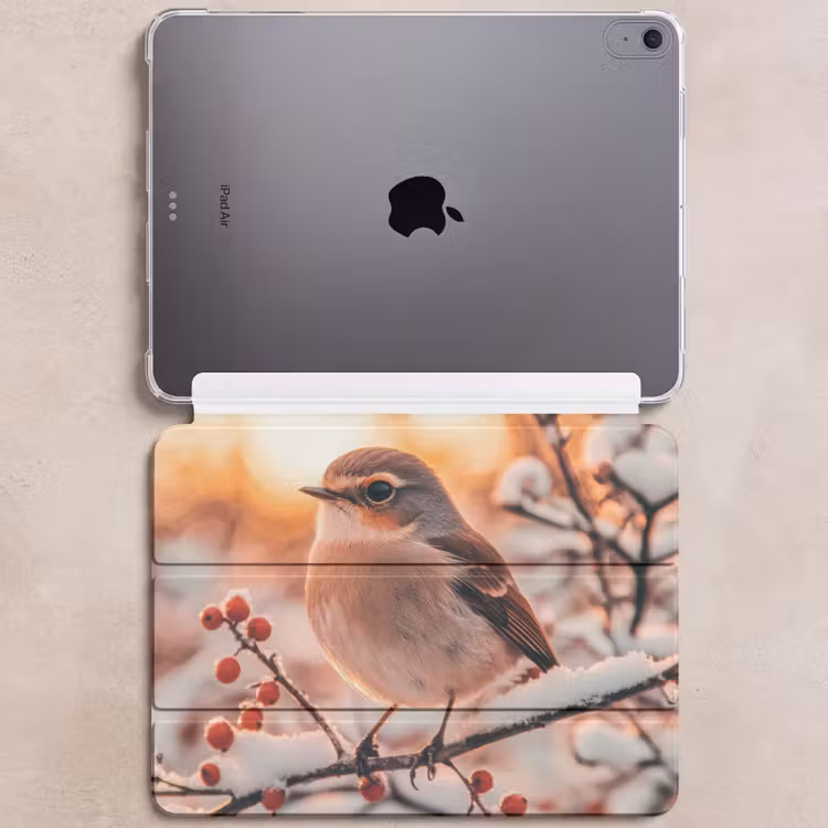 iPad hoes - Vogel - Tak - Winter - Dieren - Sneeuw — 6