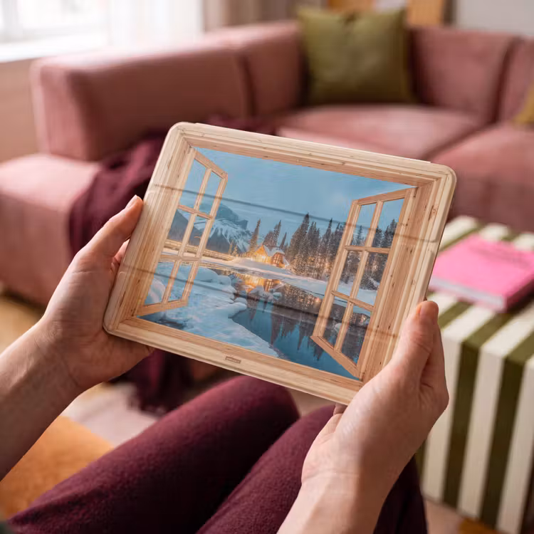 iPad hoes - Winterlandschap - Natuur - Huis - Bergen - Doorkijk - Raam — 4
