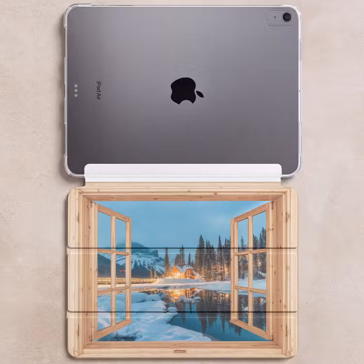 iPad hoes - Winterlandschap - Natuur - Huis - Bergen - Doorkijk - Raam — 6