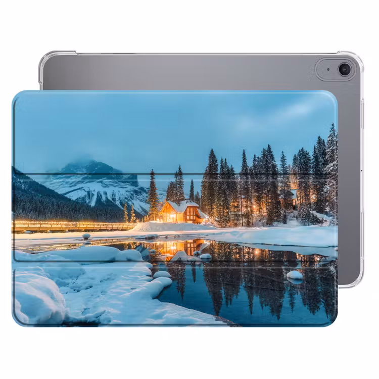iPad hoes - Winterlandschap - Natuur - Huis - Bergen - Sneeuw — 1
