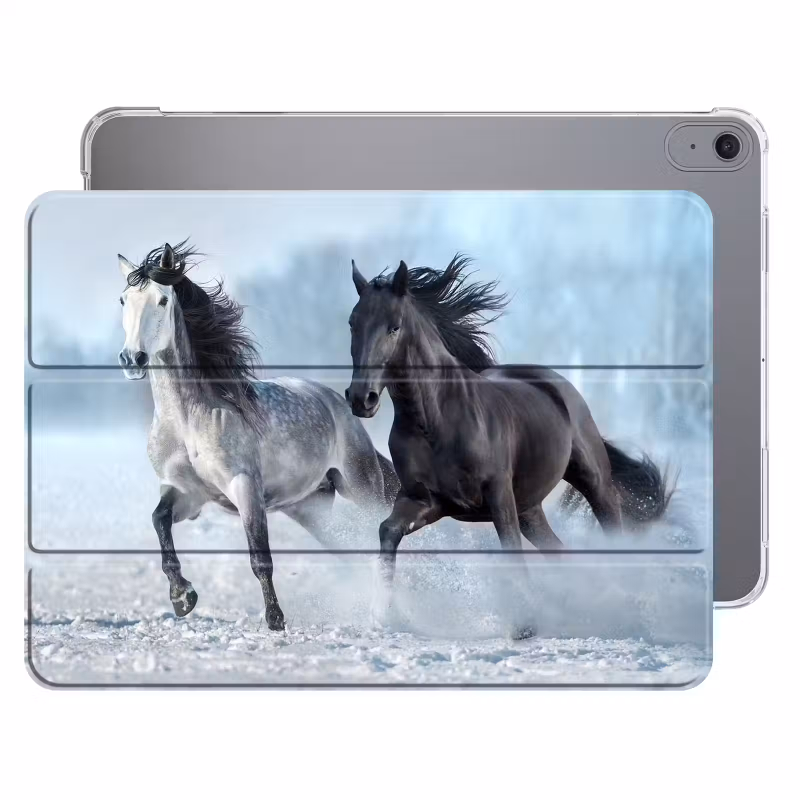 iPad hoes - Paarden - Winter - Dieren - Natuur - Sneeuw — 1