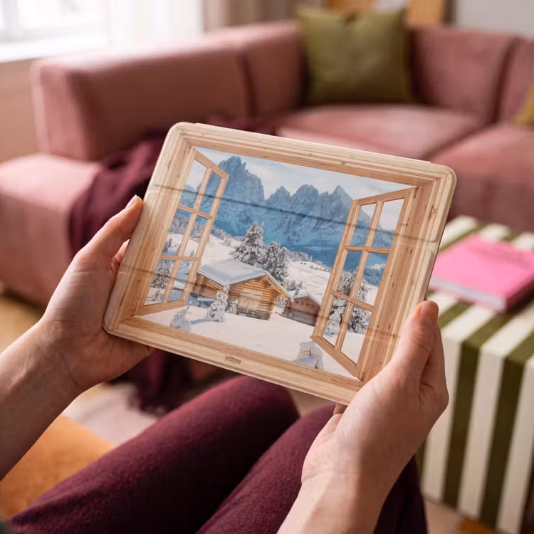iPad hoes - Doorkijk - Winterlandschap - Huisje - Bergen - Uitzicht — 4