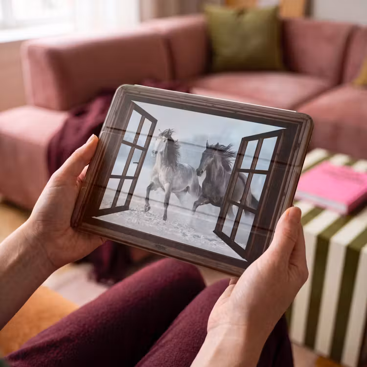 iPad hoes - Paarden - Winter - Dieren - Natuur - Doorkijk — 4