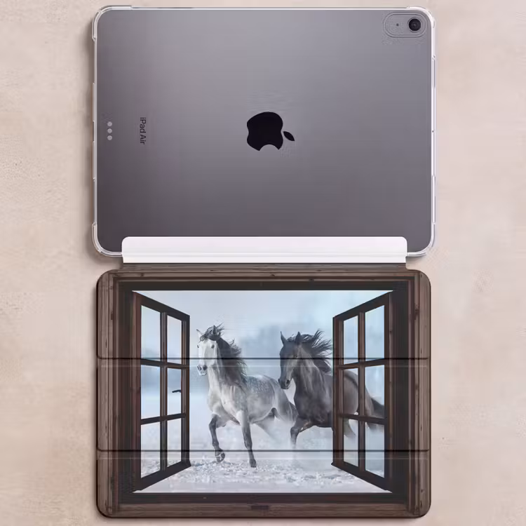 iPad hoes - Paarden - Winter - Dieren - Natuur - Doorkijk — 6