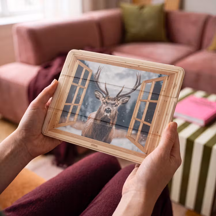 iPad hoes - Doorkijk - Hert - Dieren - Winterlandschap - Sneeuw — 4
