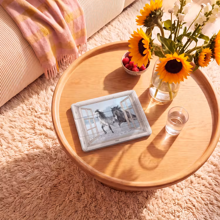 iPad hoes - Doorkijk - Paarden - Winter - Dieren - Natuur - Wit — 2