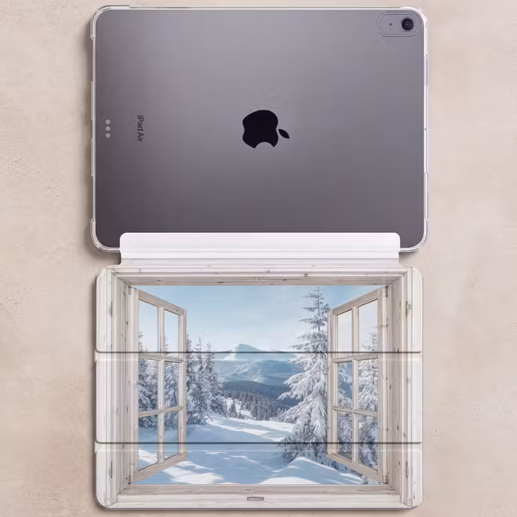 iPad hoes - Doorkijk - Winter - Landschap - Natuur - Berg - Bomen - Wit — 6