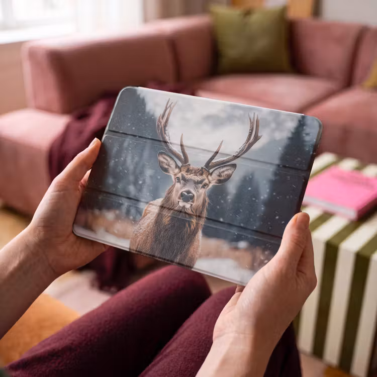 iPad hoes - Hert - Dieren - Landschap - Winter - Sneeuw — 4