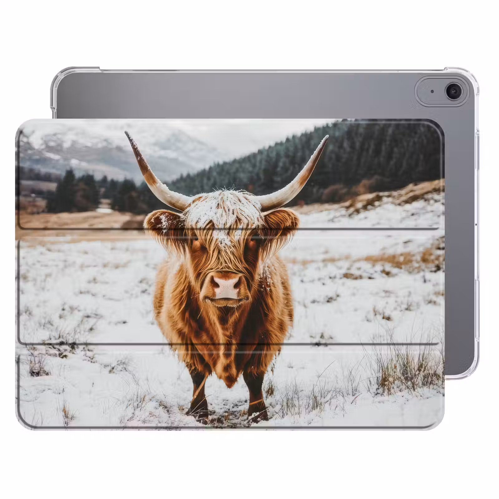 iPad hoes - Schotse Hooglander - Landschap - Sneeuw - Bergen - Winter — 1