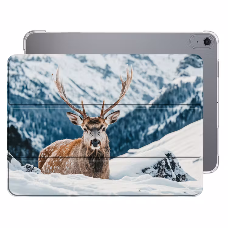 iPad hoes - Hert - Landschap - Winter - Natuur - Dieren - Bergen — 1