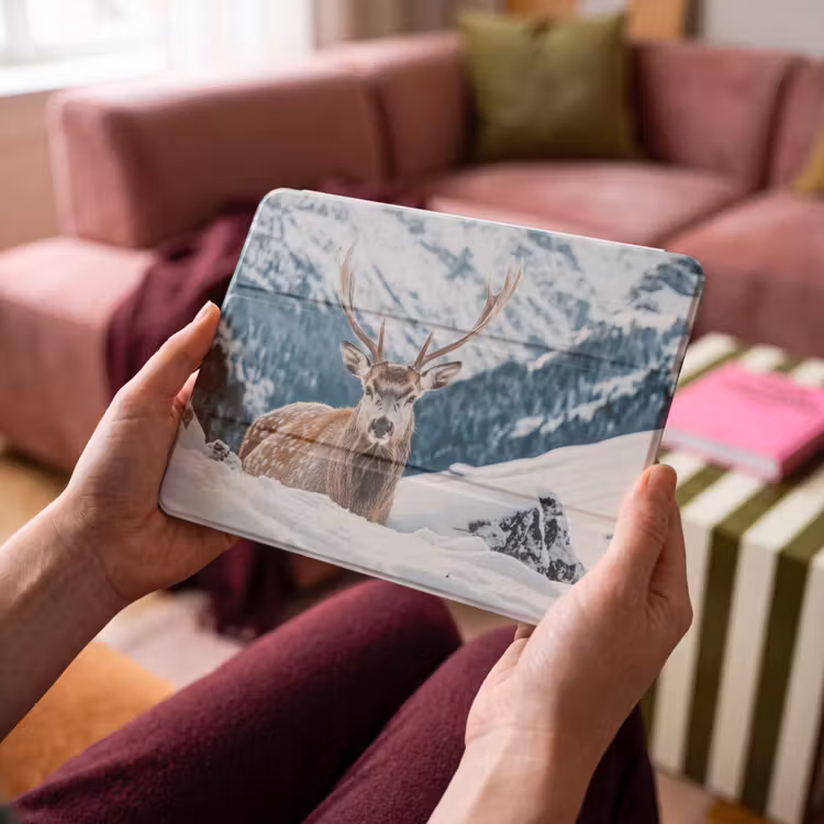iPad hoes - Hert - Landschap - Winter - Natuur - Dieren - Bergen — 4