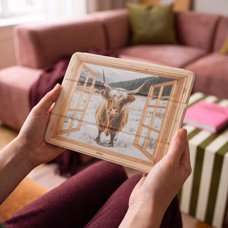 iPad hoes - Schotse Hooglander - Landschap - Landelijk - Bergen - Winter - Doorkijk — 4