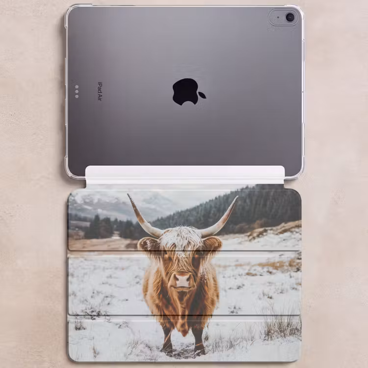 iPad hoes - Schotse Hooglander - Landschap - Sneeuw - Bergen - Winter — 6
