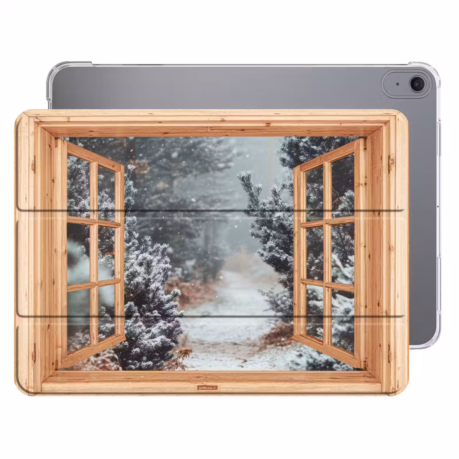 iPad hoes - Bos - Winter - Bomen - Natuur - Pad - Doorkijk — 1