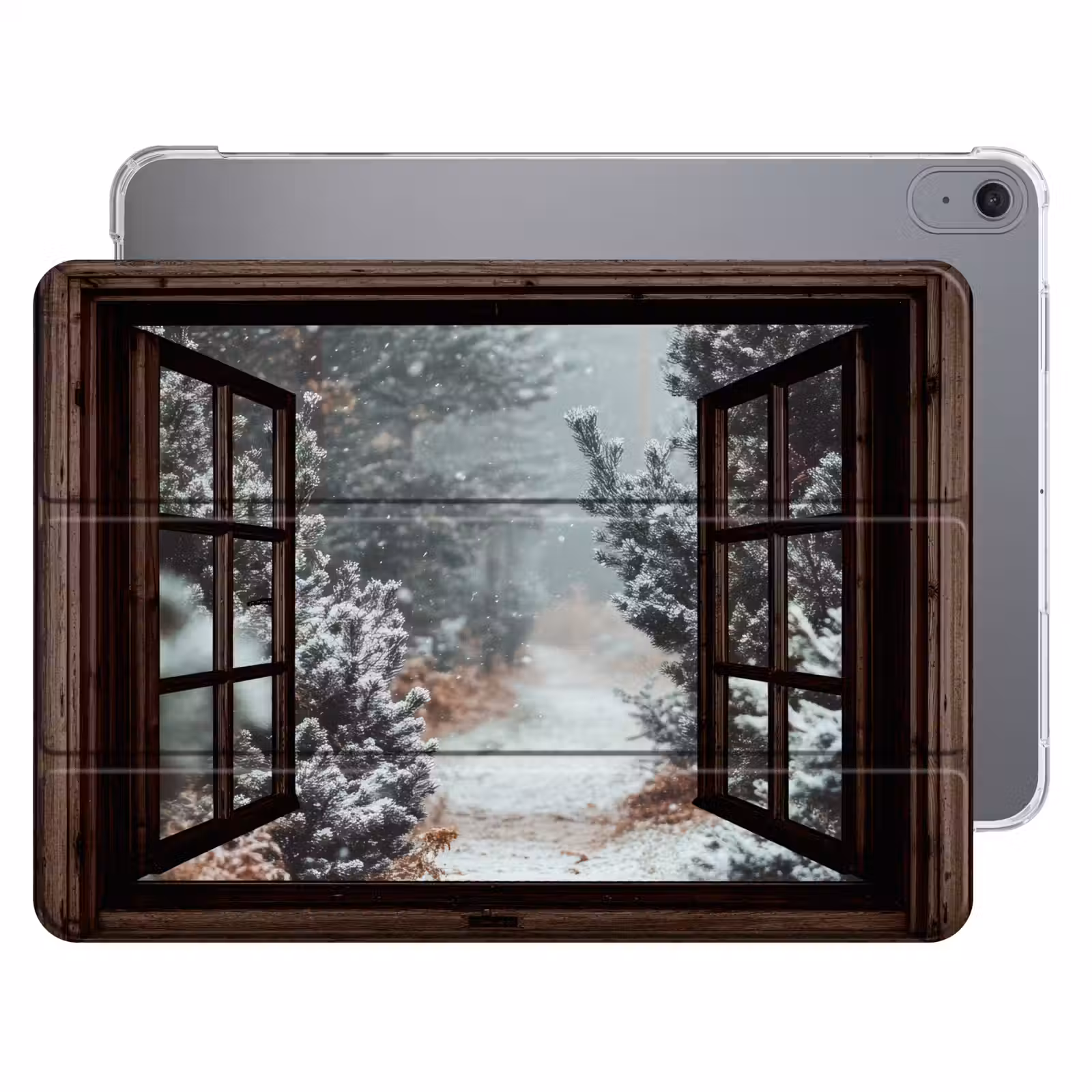 iPad hoes - Bos - Winter - Bomen - Natuur - Pad - Doorkijk — 1