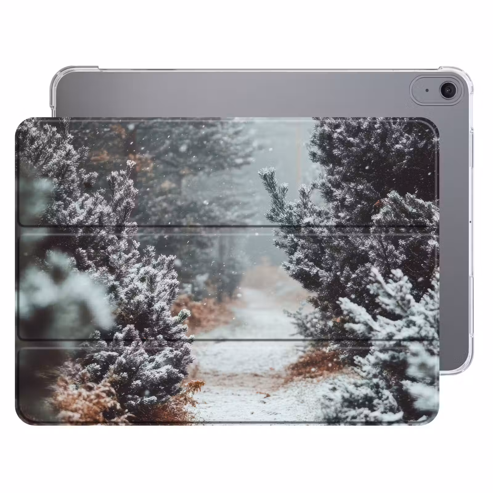 iPad hoes - Bos - Winter - Bomen - Natuur - Pad - Sneeuw — 1
