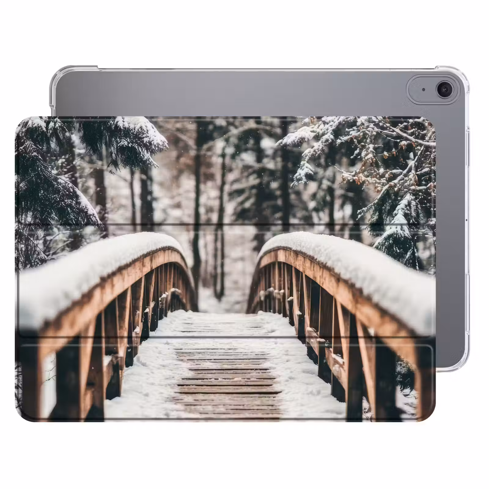 iPad hoes - Brug - Winterlandschap - Bos - Natuur - Sneeuw — 1