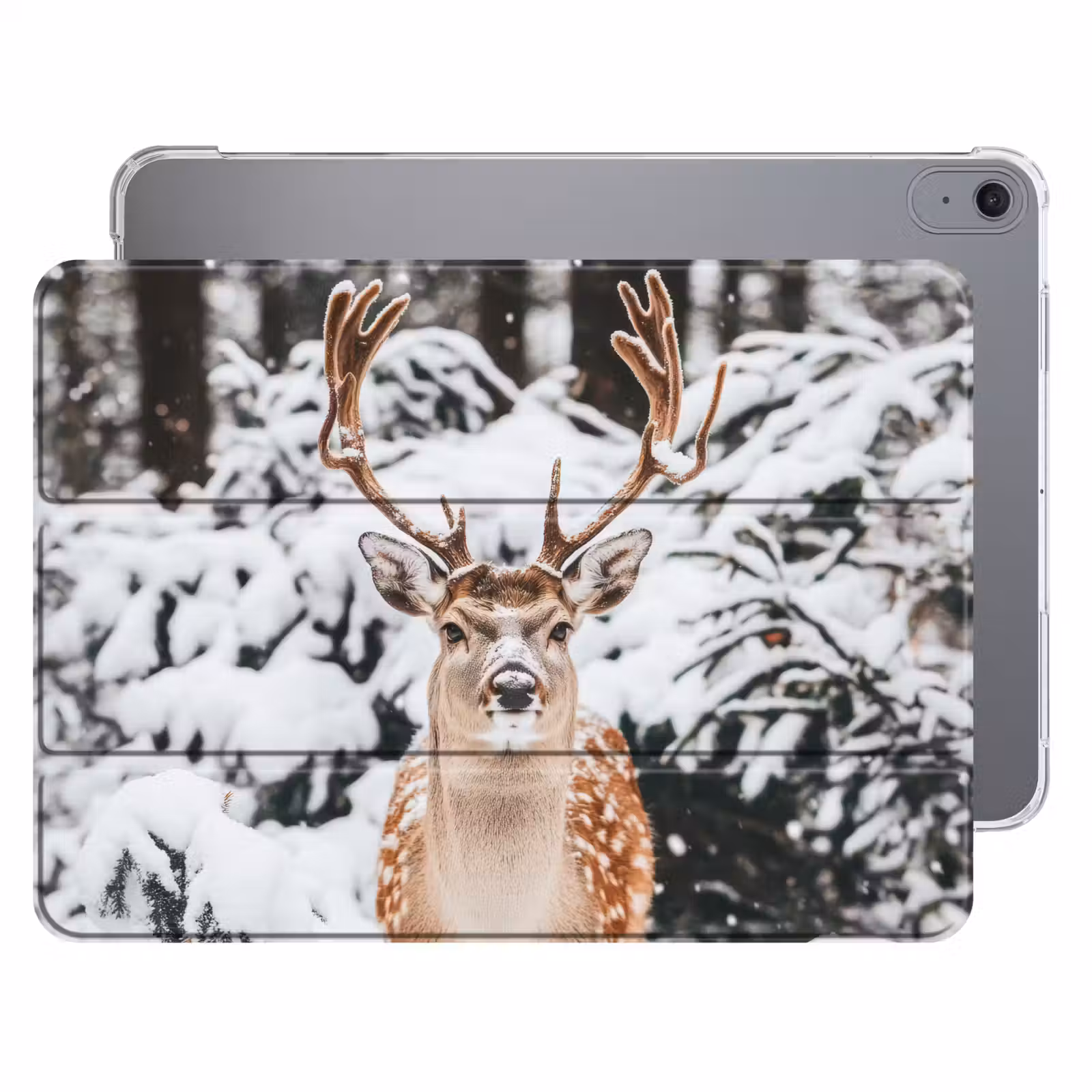 iPad hoes - Hert - Sneeuw - Winter - Bos - Dieren — 1