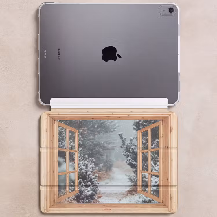iPad hoes - Bos - Winter - Bomen - Natuur - Pad - Doorkijk — 6