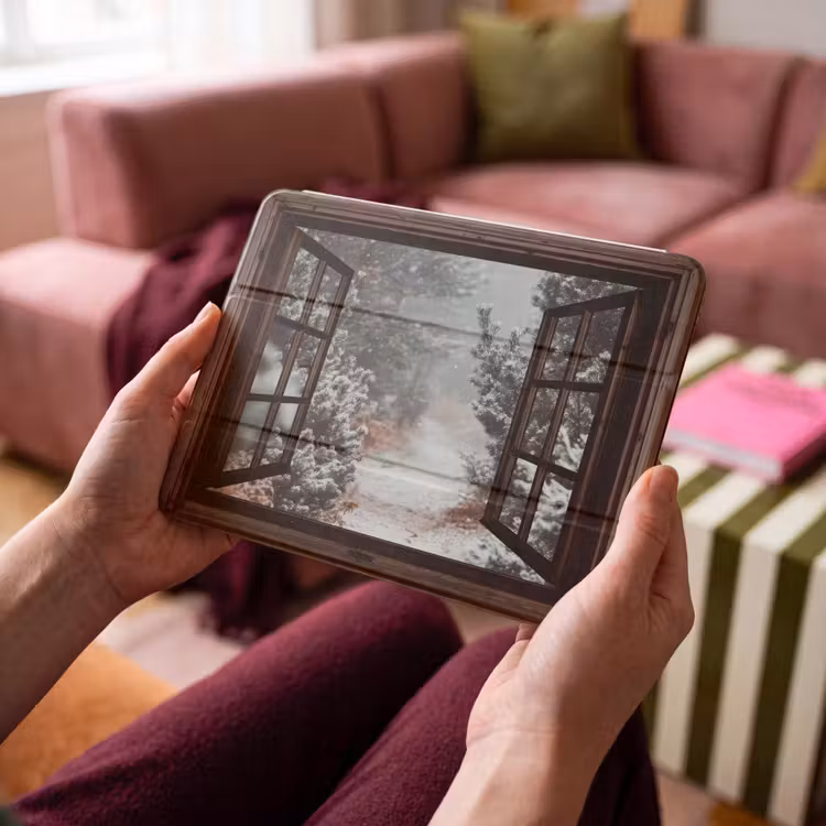 iPad hoes - Bos - Winter - Bomen - Natuur - Pad - Doorkijk — 4