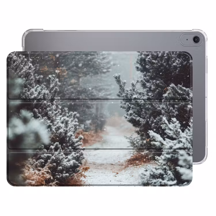 iPad hoes - Bos - Winter - Bomen - Natuur - Pad - Sneeuw — 1