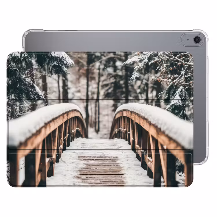 iPad hoes - Brug - Winterlandschap - Bos - Natuur - Sneeuw — 1
