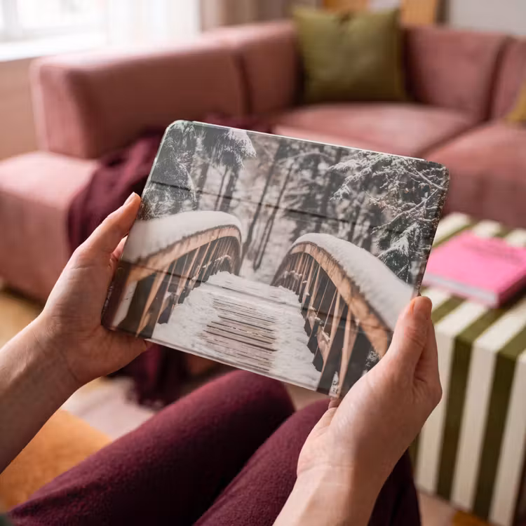 iPad hoes - Brug - Winterlandschap - Bos - Natuur - Sneeuw — 4
