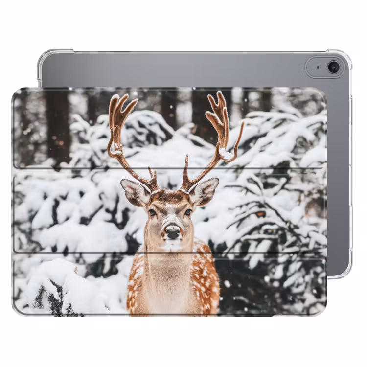 iPad hoes - Hert - Sneeuw - Winter - Bos - Dieren — 1