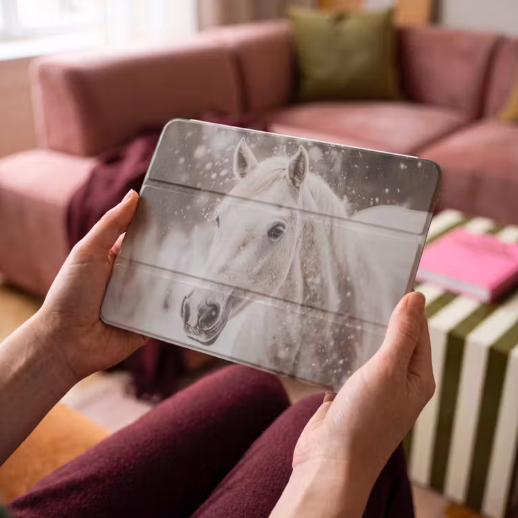 iPad hoes - Paard - Wit - Winter - Natuur - Sneeuw - Dieren — 4